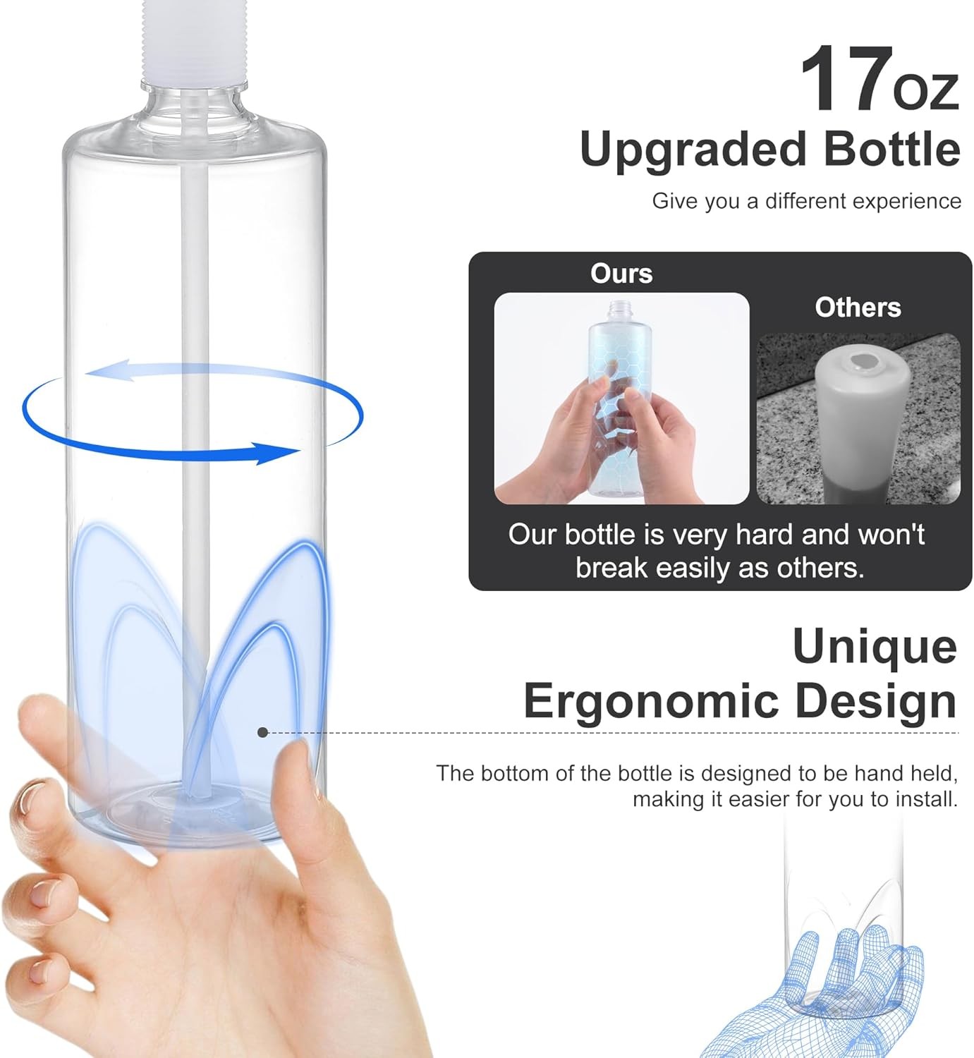 GAGALIFE Kitchen Sink Soap Dispenser with Large Bottle Brushed Nickel 