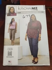 Miss Stretch Knit Top and Jeans 30W-38W Know Me by Mimi g ME2002 Sewing Pattern