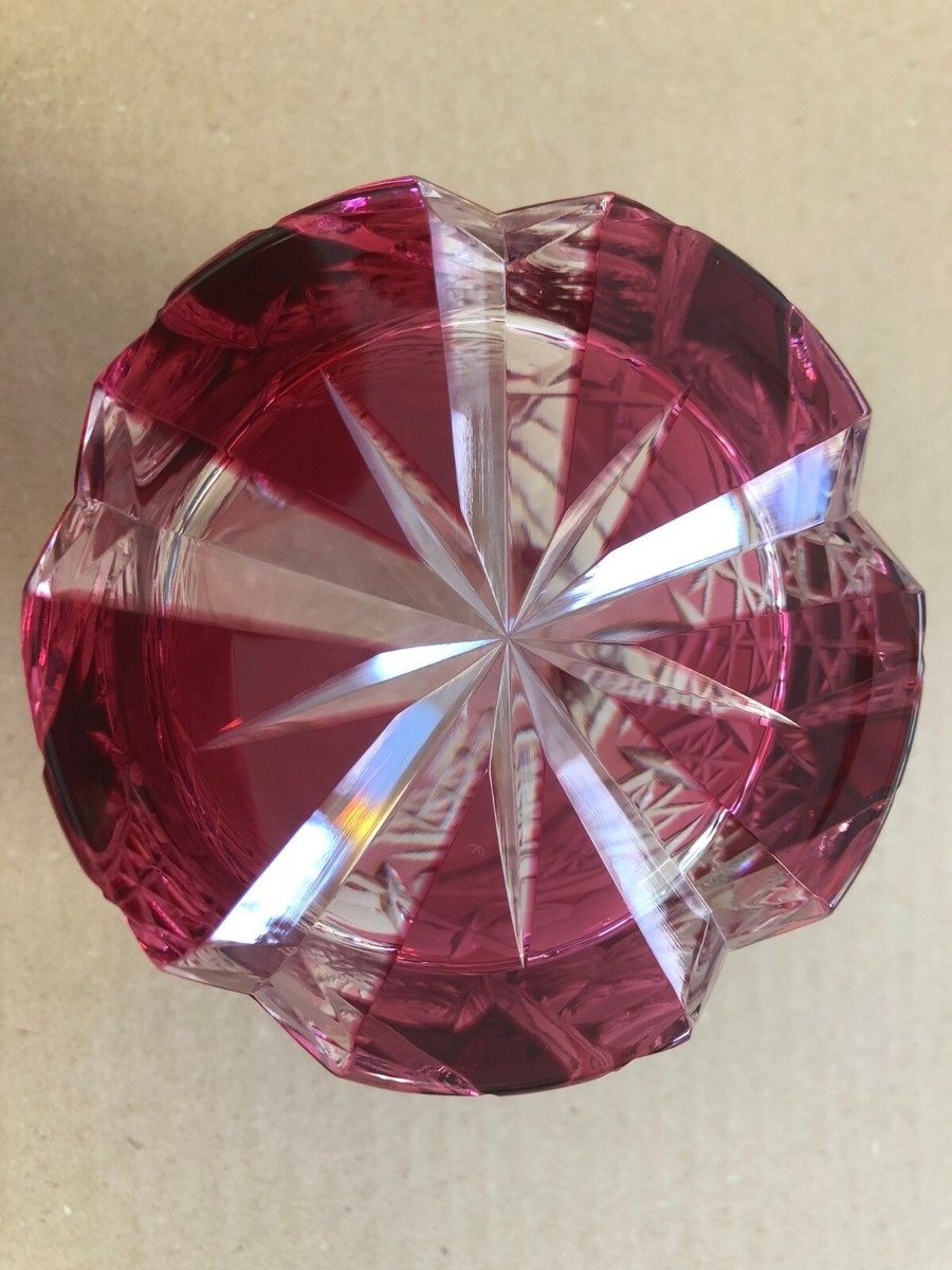 Toyo Sasaki Glass Yachiyo Kiriko Rock Glass Kouka Red 270ml Toyo Sasaki Glass Yachiyo Kiriko Rock Glass Kouka Red 270ml