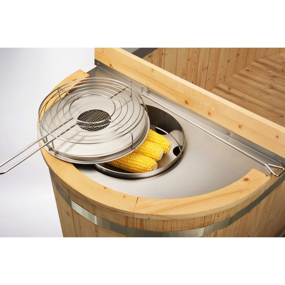ALEKO 2 Person Natural Pine Wood Hot Tub with Charcoal Stove Boiler 132  Gallons 655222803924 | eBay