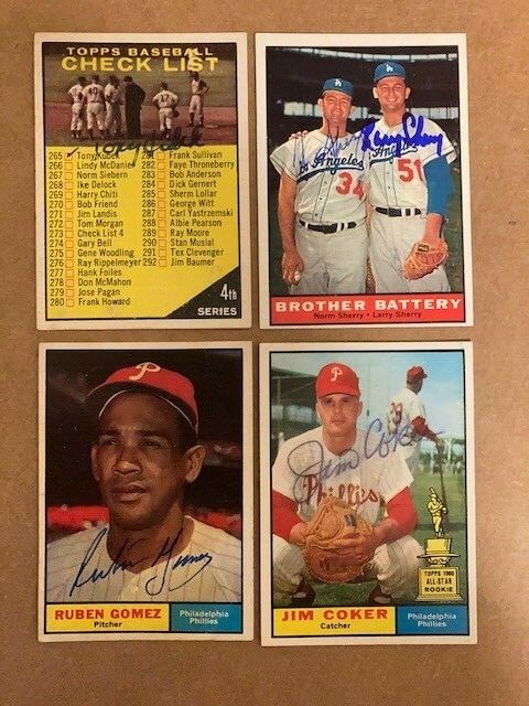 Tony Kubek  Autographed Signed 1961 Topps Check List 4th Series Card with COA