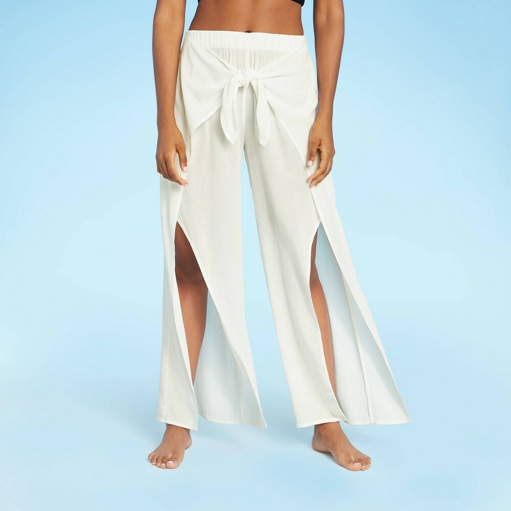 Women's Tie Waist Beach Cover Up Pants 