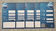 5 Aral Öl Zettel Ölzettel Öl Wechsel Inspektion Motorenöl Anhänger Auto