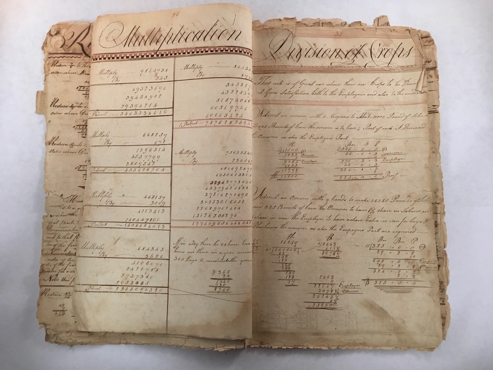Early Math Manuscrip ANTIQUE EARLY 19TH CENTURY MATH MATHEMATIC ARITHMATIC MANUSCRIPT WORK ...