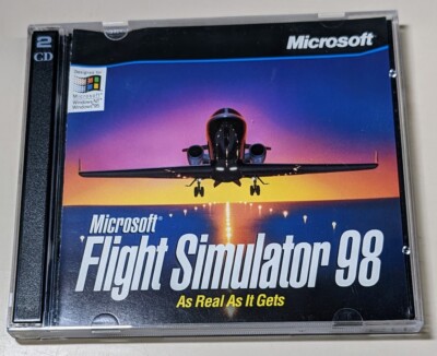 Microsoft FLIGHT SIMULATOR 98 Boeing Jet World of Flight PC CD ROM Game