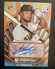 Luis Matos 2024 Topps Big League Opening Act Auto RC Giants SP