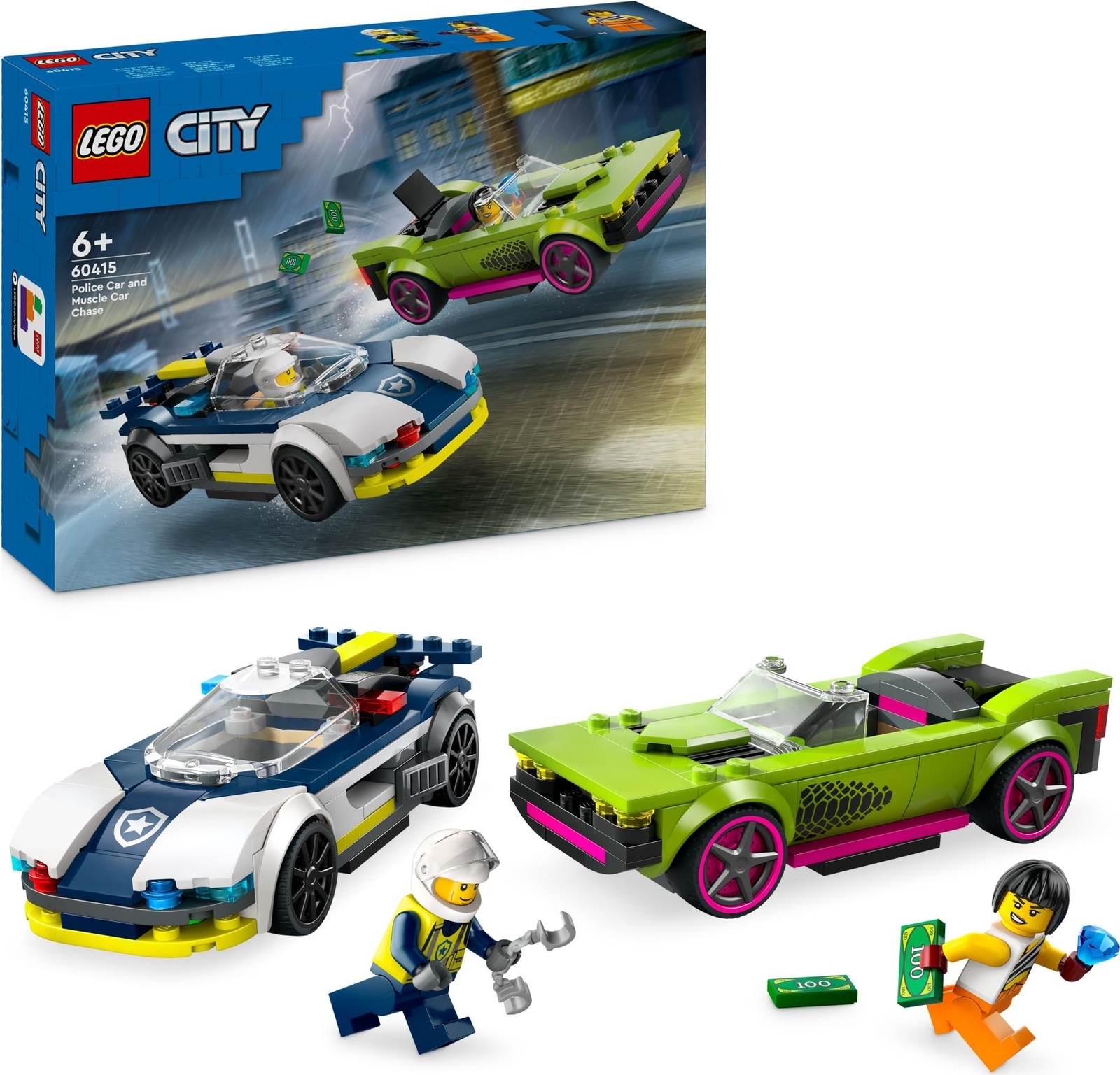 Merchandising Lego: 60415 - City Police - Inseguimento Della Macchina Da Corsa