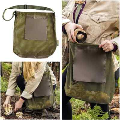 Mesh Foraging Bag Mushroom Bag Hunting Bag Collapsible Fruit Gathering Basket