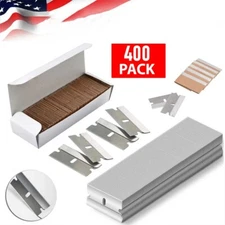 400pcs Razor Blades Single Edge Extra Sharp Heat Treated Safety Knife Scrapers