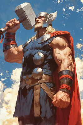 MIGHTY THOR Fine Art Print 13x19 Limited to 1 of 30 Marvel Comics Avengers