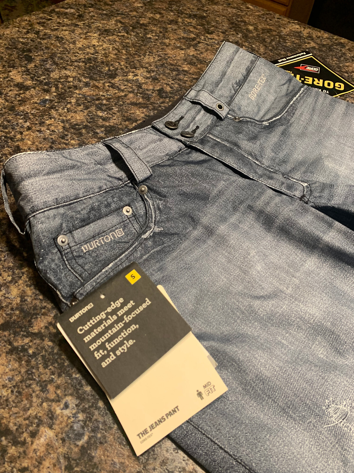 Burton GoreTex DenimLook Snowboarding Pants Size Small the jean