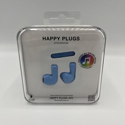 New! Happy Plugs - Joy Wireless Earbuds - Blue