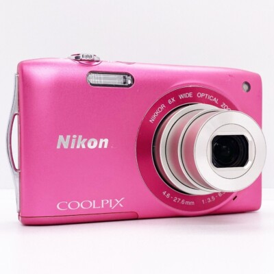Nikon COOLPIX S3300 6x Zoom 16.0MP Digital Camera Strawberry Pink