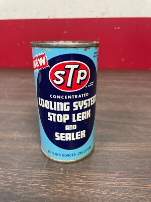 VINTAGE STP COOLING SYSTEM STOP LEAK COLLECTOR DISPLAY MAN CAVE CAN 824