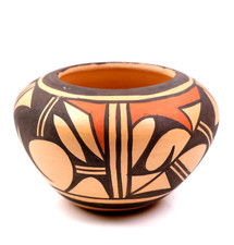 Hopi Native American Pottery Vase by Kathleen Collateta Tewa w11cm