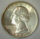 1944 D Washington UNCIRCULATED Silver Quarter 25c US Coin Denver Mint 25-Cents