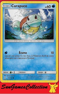 Sl10 Alliance Infaillible Carte Pokemon Neuve Fr Carapuce Reverse 33 214 Toys Hobbies Lucotte France Collectible Card Games