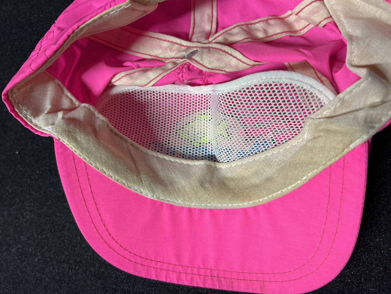 Vintage Nylon StrapBack Hat Neon Pink The Timbers… - image 4