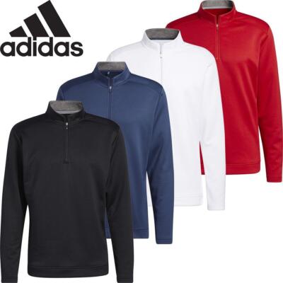 ADIDAS GOLF HERREN CLUB 1/4 ZIP LEICHTES SWEATSHIRT GOLFPULLOVER
