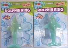 Fun Express Dolphin Ring Flashing Colors. It Lights Up. Light Green 