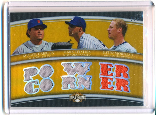 Miguel Cabrera 2010 Triple Threads Jersey Patch Gold "Power Corner" # 2/9