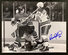 Dave Maloney Signed Photo 8x10 B&W NHL Hockey NY Rangers Defense Autograph TPG 1