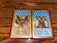 Vintage Redislip Patriotic Bicentennial Playing Cards Two Decks in Plastic Case