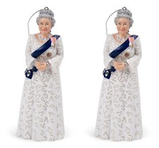 Queen Elizabeth 2 Pack - 4.75'' Resin Ornament