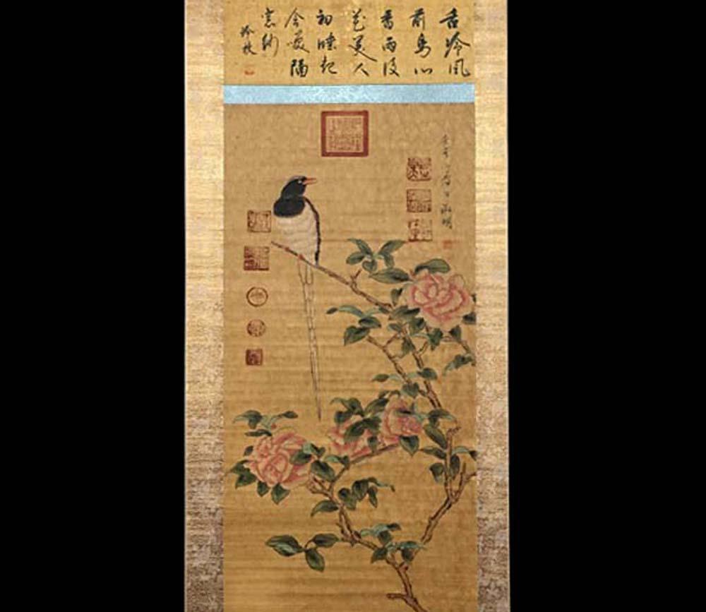 Wen Huiming Signed Chinese Hand Painted Calligraphy Scroll w