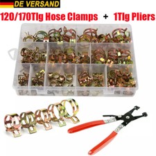 170-tlg Benzinschlauch klemmen Schellen 6mm -22mm Schlauchschellen Zange Set