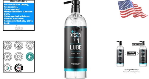 Premium Hypoallergenic Water-Based Lube 32 fl oz | Long-Lasting Lubrication - Picture 2 of 8