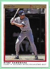 1991 OPC O-PEE-CHEE Premier Ryne Sandberg #103 Chicago Cubs👍