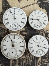 antique pocket watch waltham movement lot of 4 working order different Grades