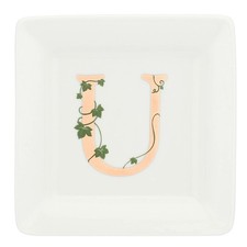 La Porcelaine Blanche Square Saucer Letter U Home Decoration, Kitchen...
