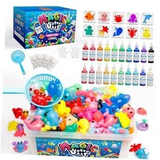 Magic Water Elf Toy Kit  Squishies for Kids, 20 Gels  10 Molds, Magic Gel