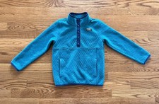 LL Bean Boys Quilted Quarter Snap Pullover Sweatshirt Size 5-6 Item 518561
