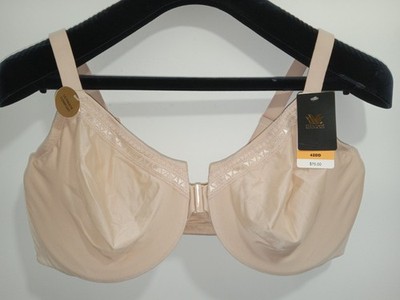 New Wacoal Perfect Primer Front Close Underwire Bra 42DD Sand #855313 Soft Cups