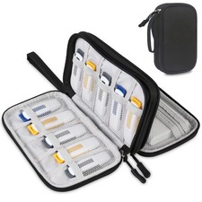 Lacdo USB Flash Drive Case Thumb Holder Organizer Small, Black