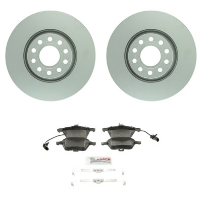 Bosch Front Quietcast Rotors Blue Semi-Met Disc Brake Pad Kit For A4 AMB BGN 05