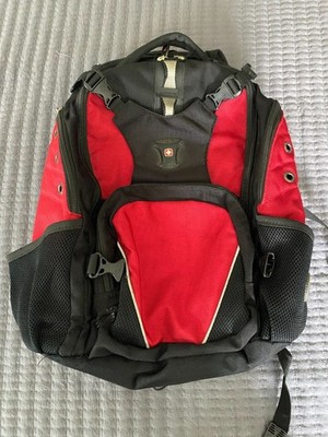 Swiss Gear Backpack Travel Hiking Red Black Airflow Multi Layers Laptop Bag