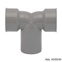 Ht-Doppelsiphonwinkel Ohne Gummimanschette, Dn 40 X Dn 50 X Dn 40
