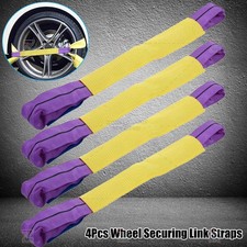 4PCS Wheel Link Straps 51cm Car Tire Fixing Belt Tie Down Loop Ratchet Straps