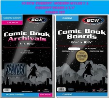 50 BCW Current Modern 2-Mil Mylar Archivals Comic Bags  50 BCW Current Boards