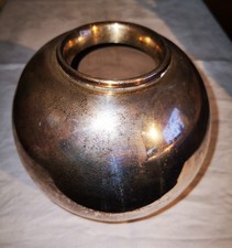 Vase, Kugelvase versilbert, &Oslash; 15 cm, H&ouml;he 12 cm, &Ouml;ffnung innen 5 cm