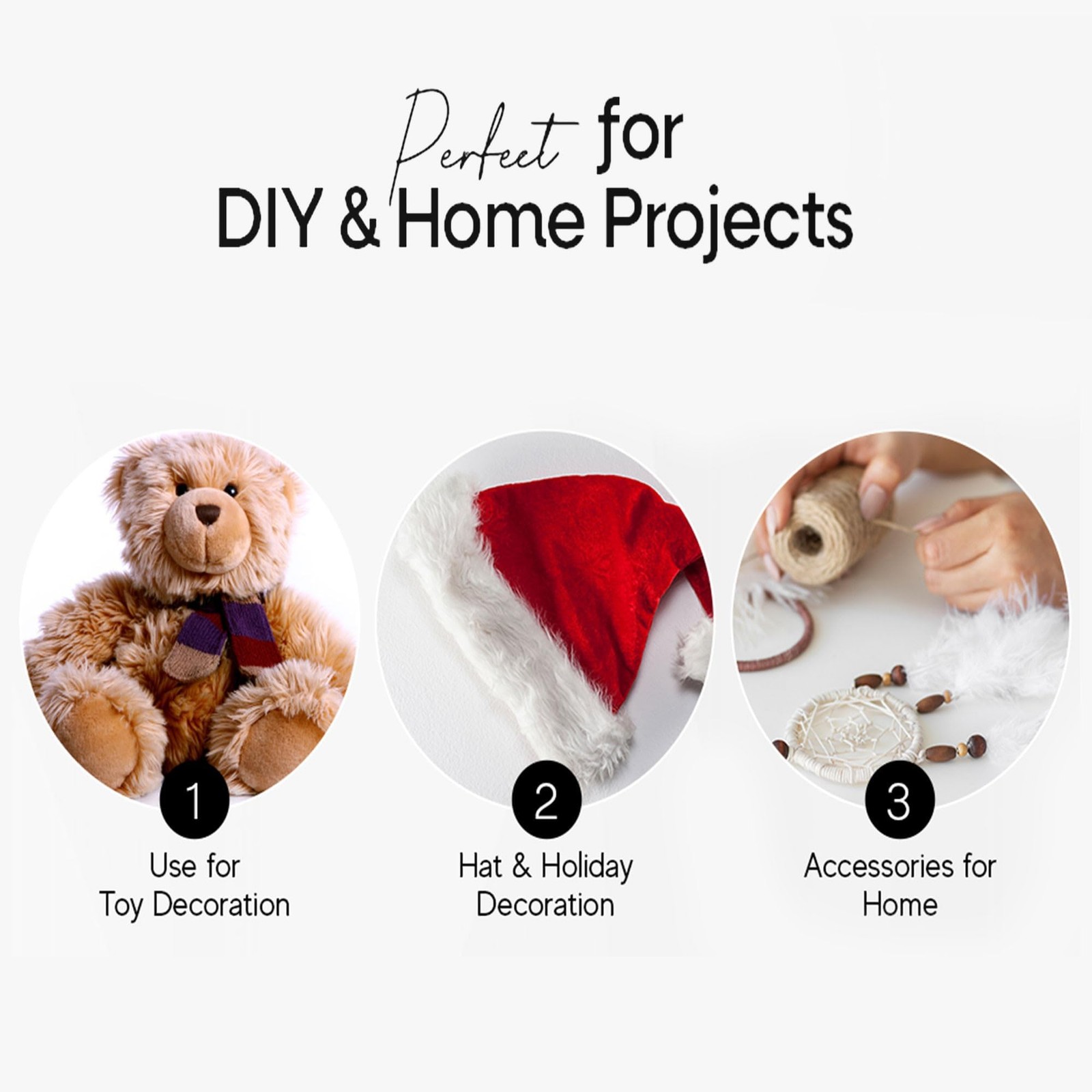 FabricLA Banana Shaggy Plush Faux Fur Strips for Gnomes Cosplay Crafts 8"x60"