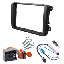 Radioblende Set Doppel DIN für VW Scirocco 137, 138 Bj 2008-2017 Coupe