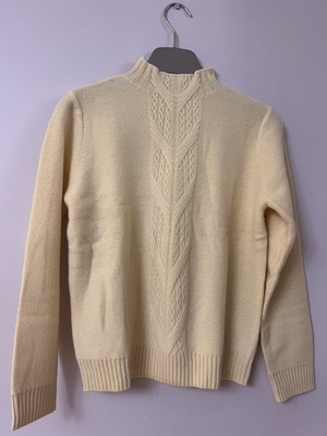  Kaschmir Wollmischung Pullover, P2P48cm Len56cm Gelb S Weich