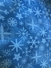 Christmas Glittered Snowflakes Cotton Fabric 1 Yard x WOF 44 Joanne
