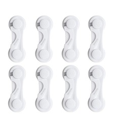Child Safety Cabinet Locks, Adoric Baby 8 Count Pack of 1 , white-8pc
