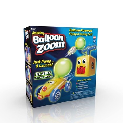 Balloon-Powered Flying&Racing Set! - Amazing Balloon Zoom - Just Pump...& Launch